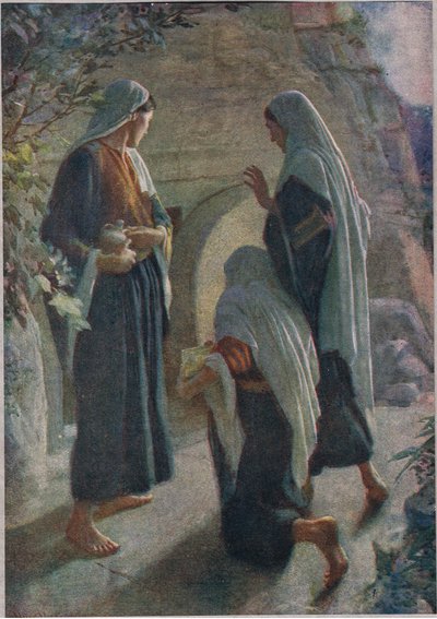 Frau am Grab von Harold Copping